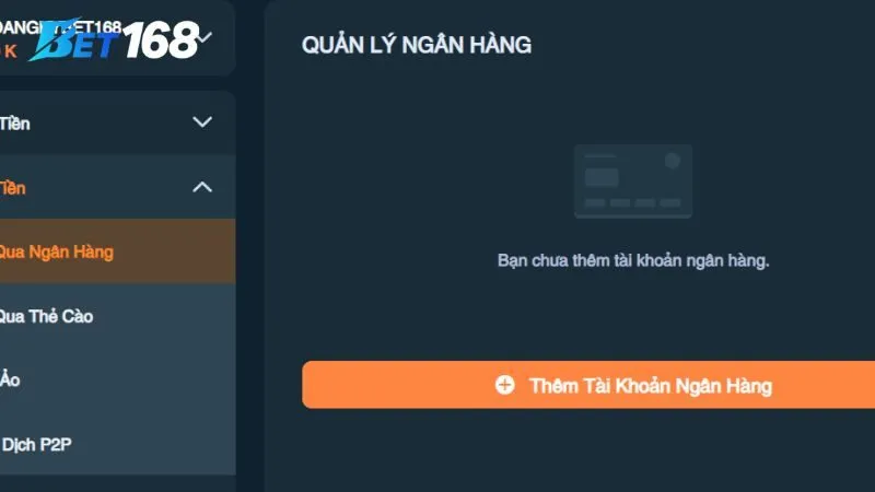 Bật mí quy trình rút tiền Bet168 siêu tốc chỉ trong 2 phút